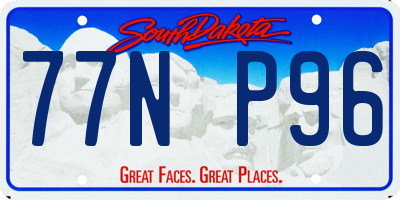 SD license plate 77NP96