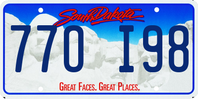 SD license plate 77OI98