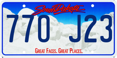 SD license plate 77OJ23