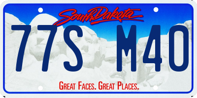 SD license plate 77SM40