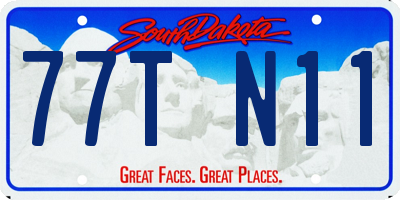 SD license plate 77TN11