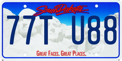 SD license plate 77TU88