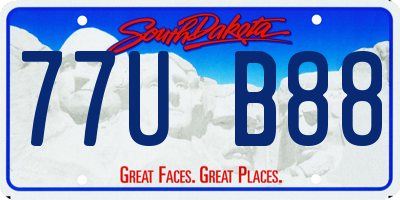 SD license plate 77UB88