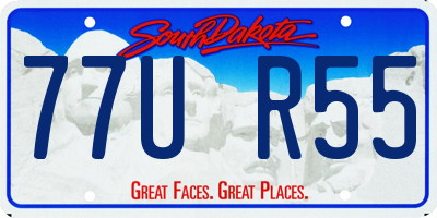 SD license plate 77UR55