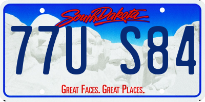 SD license plate 77US84