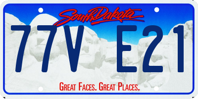SD license plate 77VE21