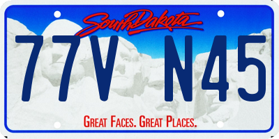 SD license plate 77VN45