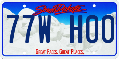 SD license plate 77WH00