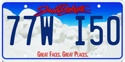 SD license plate 77WI50