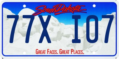 SD license plate 77XI07