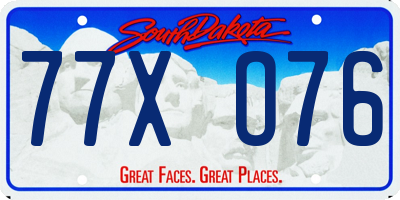 SD license plate 77XO76