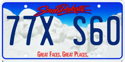 SD license plate 77XS60