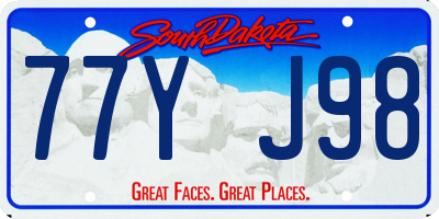 SD license plate 77YJ98