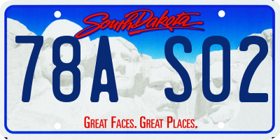 SD license plate 78AS02