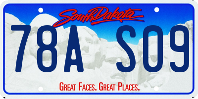 SD license plate 78AS09