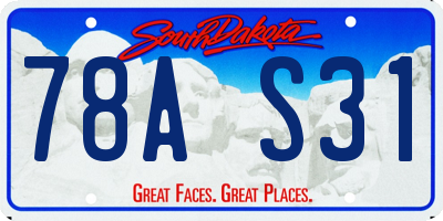 SD license plate 78AS31