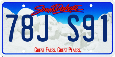 SD license plate 78JS91