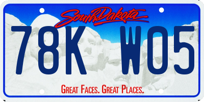 SD license plate 78KW05