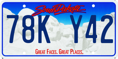 SD license plate 78KY42
