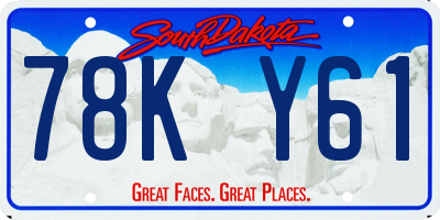 SD license plate 78KY61