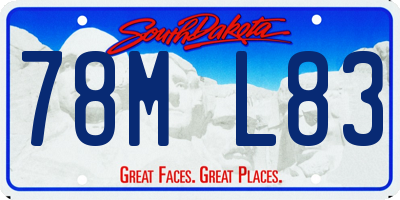 SD license plate 78ML83
