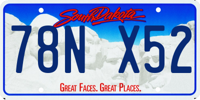 SD license plate 78NX52