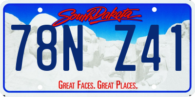 SD license plate 78NZ41