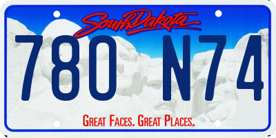 SD license plate 78ON74