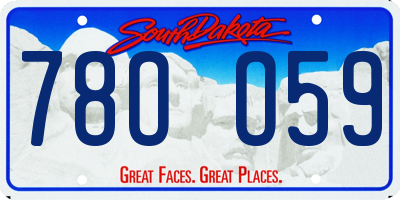 SD license plate 78OO59