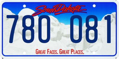SD license plate 78OO81
