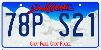 SD license plate 78PS21