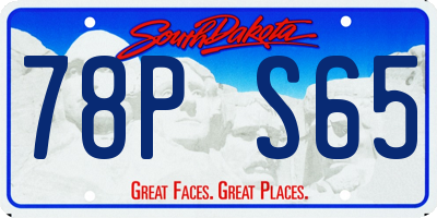 SD license plate 78PS65