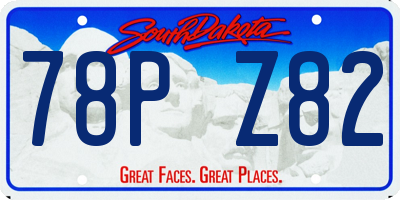 SD license plate 78PZ82