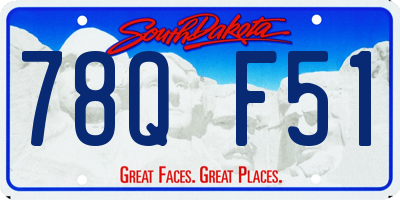 SD license plate 78QF51
