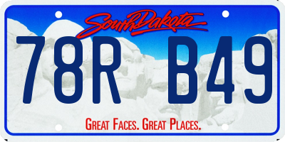 SD license plate 78RB49