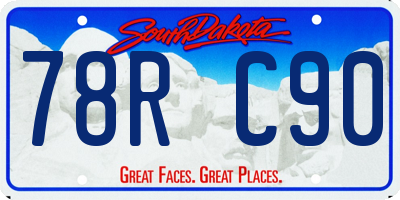 SD license plate 78RC90