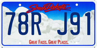 SD license plate 78RJ91