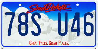 SD license plate 78SU46