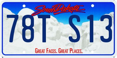 SD license plate 78TS13