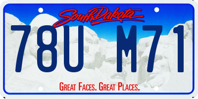 SD license plate 78UM71