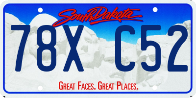 SD license plate 78XC52