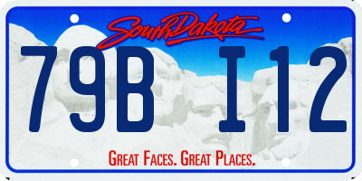 SD license plate 79BI12