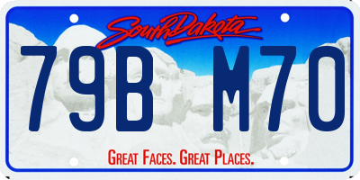 SD license plate 79BM70