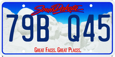 SD license plate 79BQ45