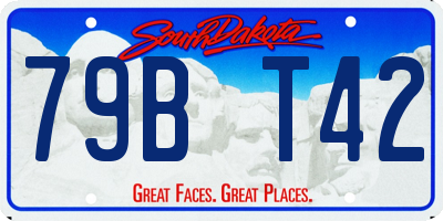 SD license plate 79BT42