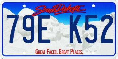 SD license plate 79EK52