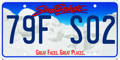 SD license plate 79FS02