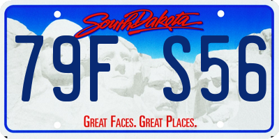 SD license plate 79FS56