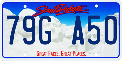 SD license plate 79GA50