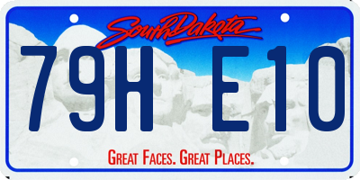 SD license plate 79HE10